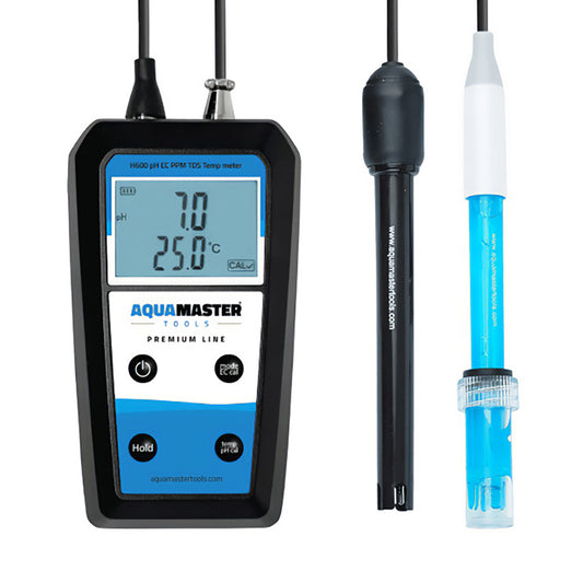Aqua Master Tools H600 Pro – Professionelles Handmessgerät (pH, EC, TDS, PPM, Temp)